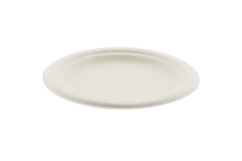 Borden rond, suikerriet Ø 17 cm wit