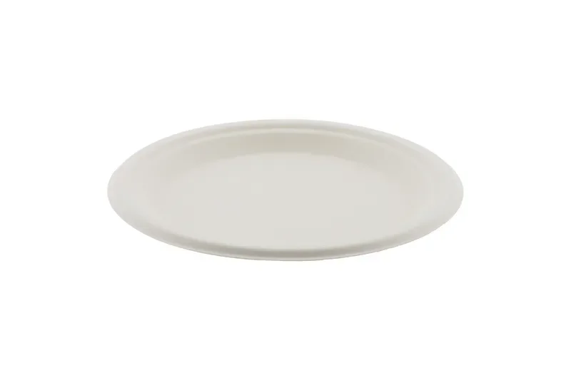 Borden rond, suikerriet Ø 23 cm wit