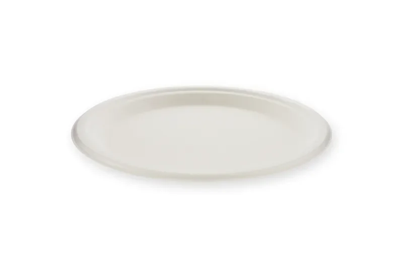 Borden rond, suikerriet Ø 26 cm wit