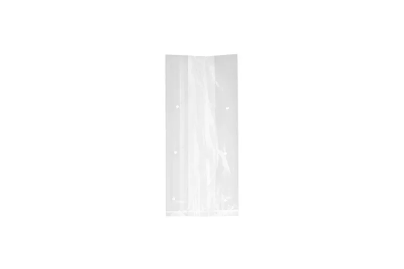 Zijvouw zakken geperforeerd, LDPE 16/5 x 35 cm 20 µm transparant