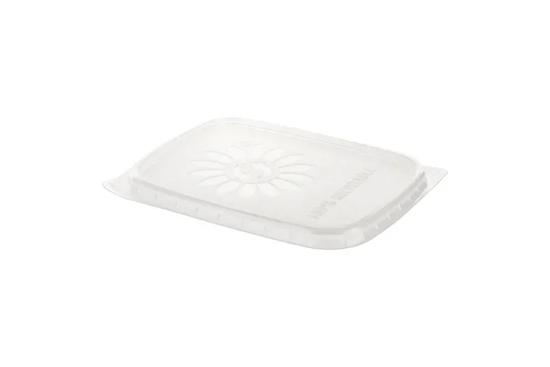 Deksels voor saladebakken “rechthoek”, PP 11,4 x 8,9 cm transparant