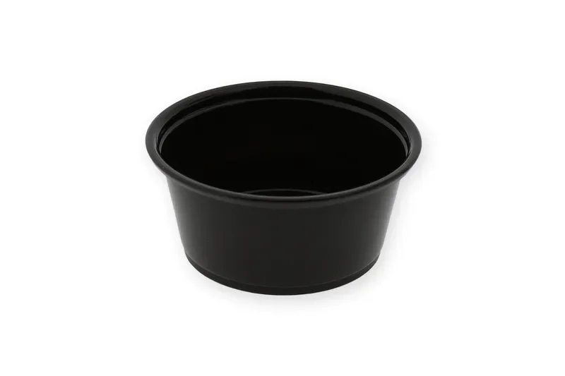 Portiecups 90 ml, PP Ø 7,4 x 3,2 cm zwart