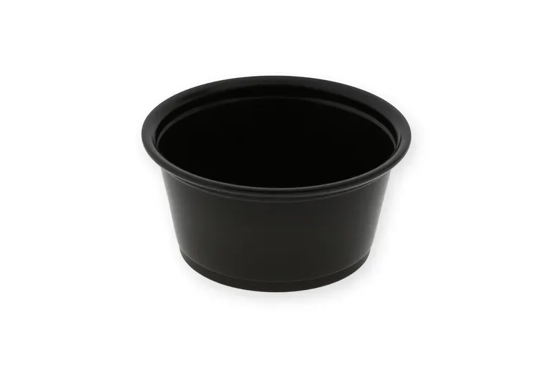 Portiecups 110 ml, PP Ø 7,4 x 4,5 cm zwart