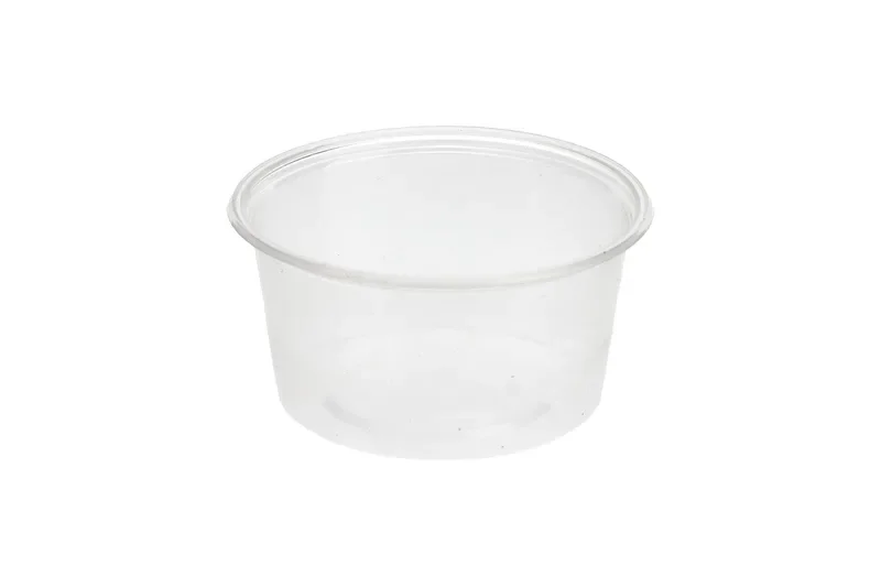 Sausbakjes “rond” 80 ml, PP Ø 7,03 x 3,5 cm transparant