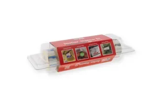 Dispenser voor etiketten met 7 rollen etiketten beschrijfbaar Daymark, Ø 1,9 cm “Dagen NL - FR”