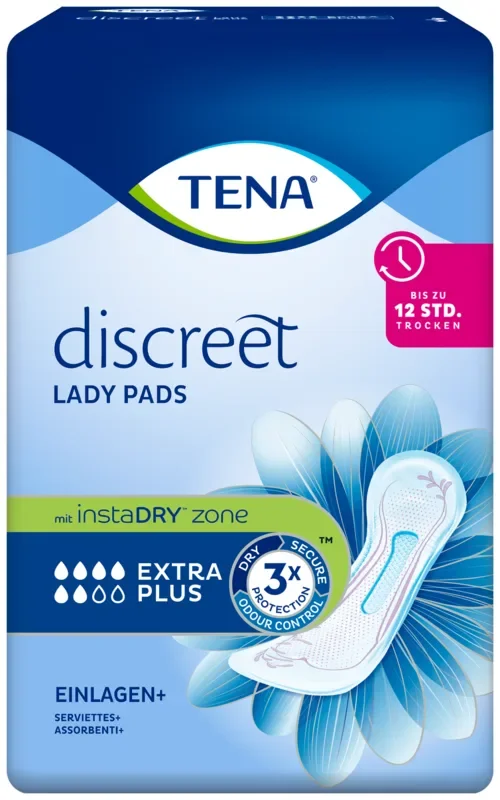 Tena incontinentie-inleggers 34 cm “Discreet Extra Plus” voor vrouwen