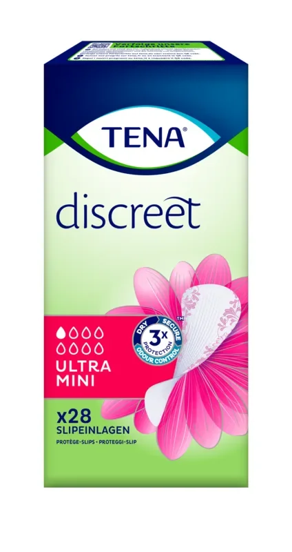 Tena incontinentie-inleggers 19,2 cm “Discreet Ultra Mini” inlegkruisjes