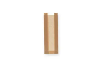Zakken met Evolution venster van 4 cm, papier 11 x 5 x 33 cm bruin