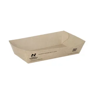 Snackbakjes A14, karton 15,5 x 8,5 x 3,8 cm bruin Notpla (bulk)