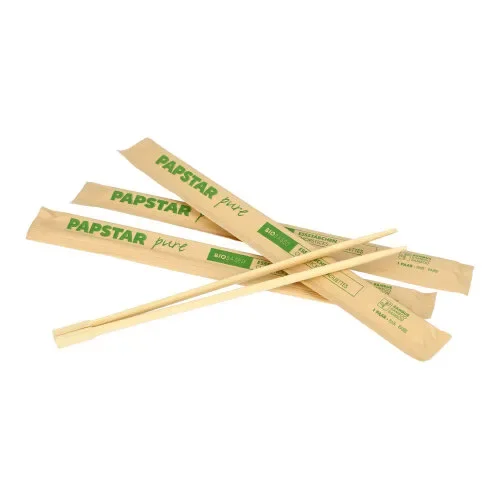 Paar Eetstokjes “pure” 23 cm per stuk verpakt