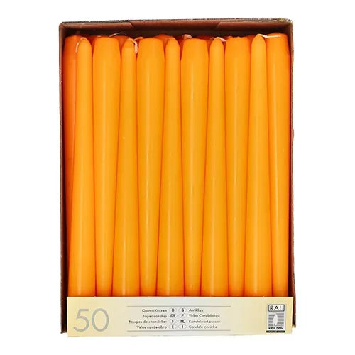 Kandelaarkaarsen Ø 2,2 cm x 25 cm oranje