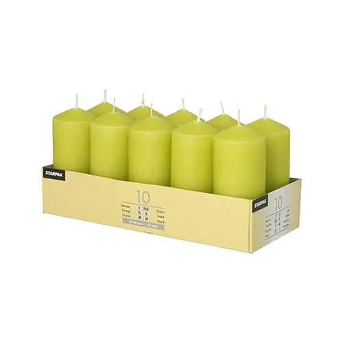 Stompkaarsen Ø 40 mm x 90 mm kiwi