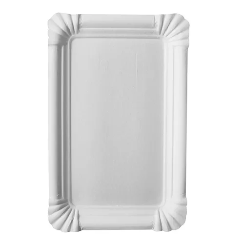 Borden, karton “pure” hoekig 13 cm x 20 cm wit