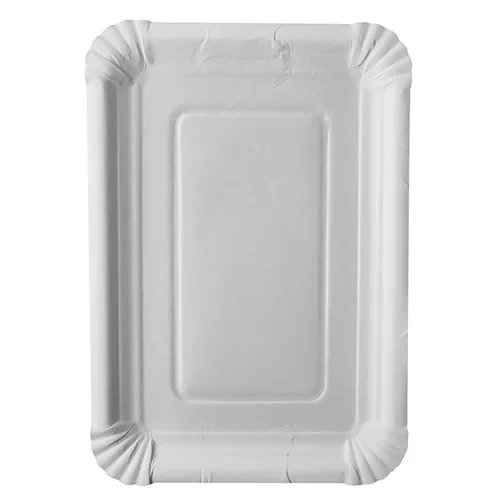 Borden, karton “pure” hoekig 18 cm x 26 cm wit