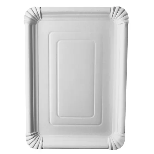 Borden, karton “pure” hoekig 24 cm x 33 cm wit