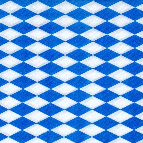 Servetten, 1-laags 1/4 vouw 33 cm x 33 cm “Beiers blauw”