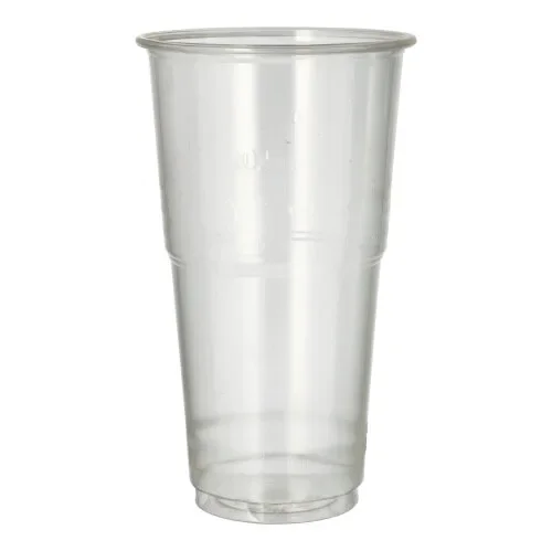 Drinkbekers voor koude dranken, PLA “pure” 0,5 l Ø 9,5 cm x 16,2 cm glashelder met schuimkraag
