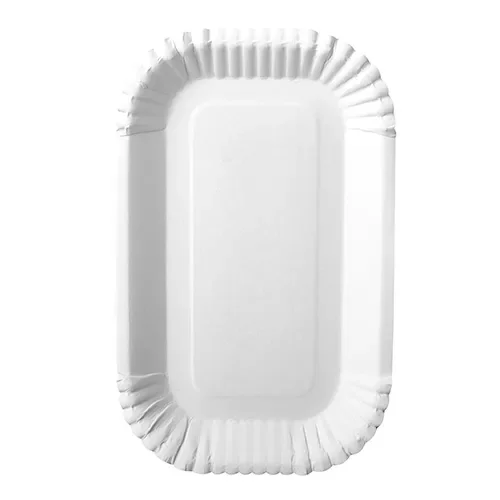 Schalen, karton “pure” hoekig 15 cm x 23 cm x 2 cm wit