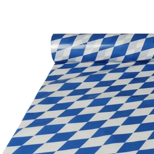 Tafelkleed, plastic 20 m x 1 m “Beiers blauw”