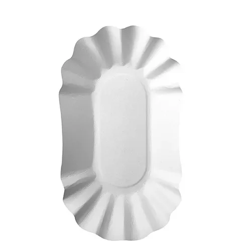 Schalen, karton “pure” ovaal 10,5 cm x 17,5 cm x 3 cm wit