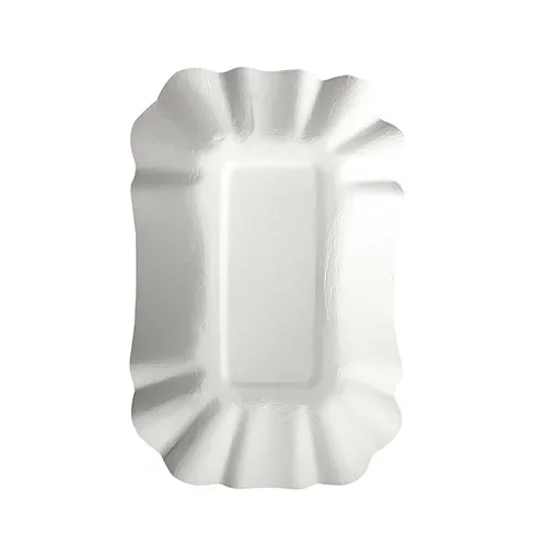 Schalen, karton “pure” hoekig 9 cm x 14 cm x 3 cm wit