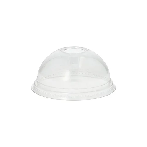 Deksel Hurricane, PET rond Ø 9,5 cm x 4,5 cm glashelder met gat