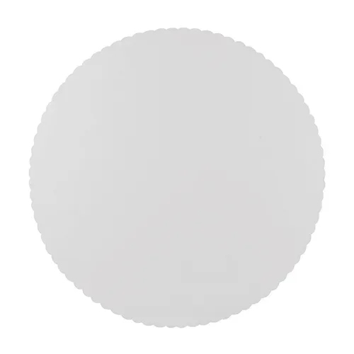 Taartranden, karton “pure” rond Ø 28 cm wit met kartel rand