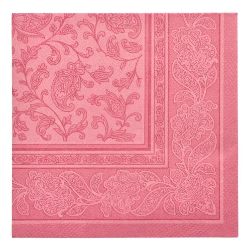Servetten Royal Collection 1/4 vouw 40 cm x 40 cm roze Ornaments