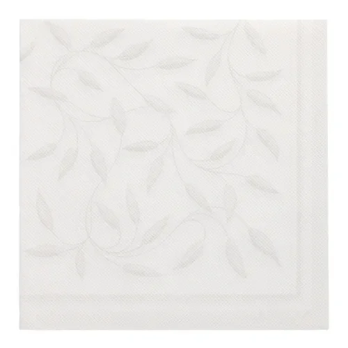 Servetten “Royal Collection” 1/4 vouw 40 cm x 40 cm wit “New Mediterran”