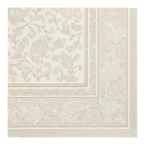 Servetten Royal Collection 1/4 vouw 40 cm x 40 cm champagne Ornaments