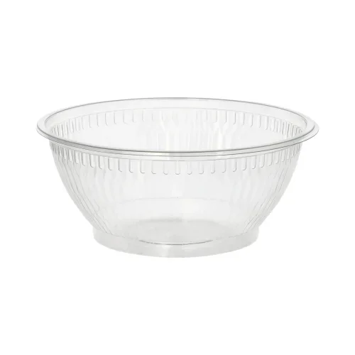 Saladeschalen, R-PET (gerecycled PET) rond 1 l Ø 18 cm x 7,5 cm glashelder