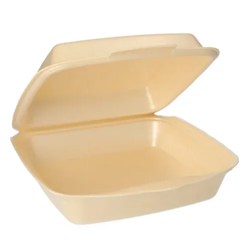 Menuboxen met deksel, Xps 1-vaks 7,5 cm x 22,5 cm x 22 cm beige gelamineerd