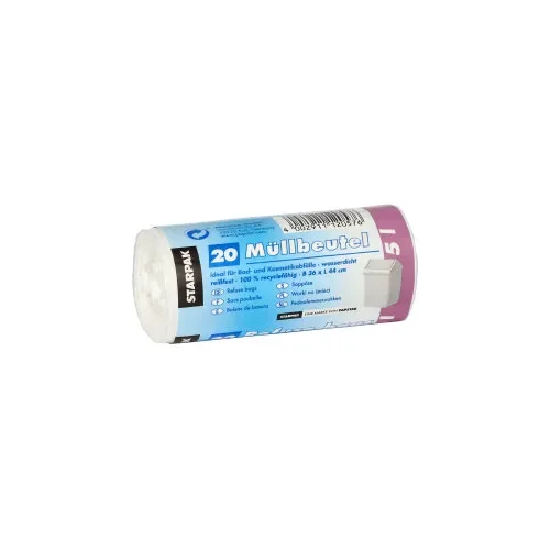 Pedaalemmerzakken, LDPE 5 l 44 cm x 36 cm wit