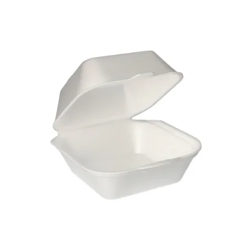 Hamburgerverpakking met deksel, Xps 7,5 cm x 12 cm x 12 cm wit