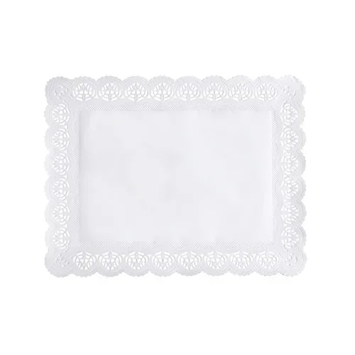Taartranden hoekig 34 cm x 26 cm wit