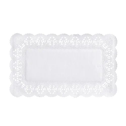 Taartranden hoekig 30 cm x 18 cm wit
