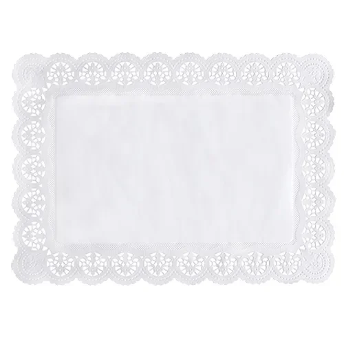 Taartranden hoekig 45 cm x 32 cm wit