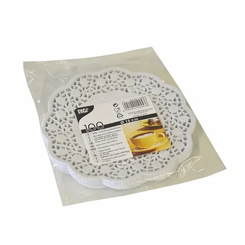 Druppelvangers rond Ø 15 cm wit