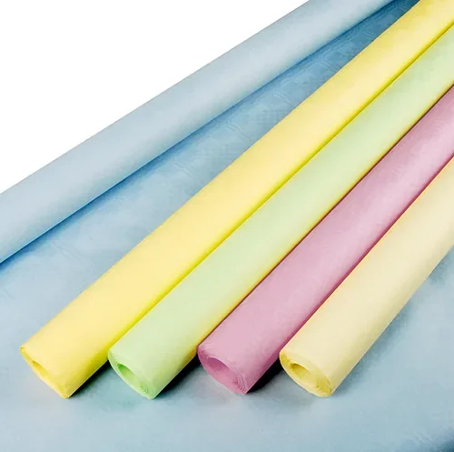 Tafelkleed papier met damastprint 8 m x 1 m assorti kleuren