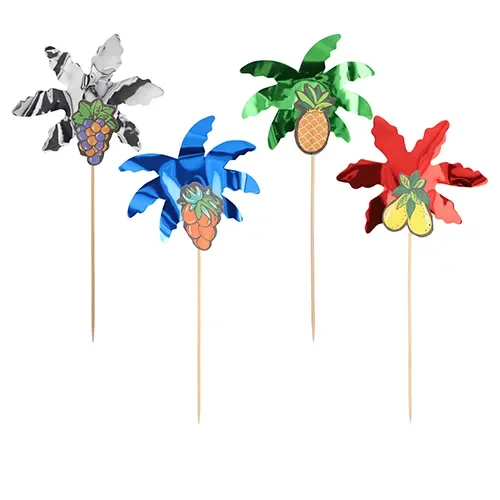 Decoprikkers 19,5 cm assorti kleuren “Palm Leaf”