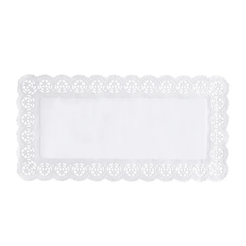 Taartranden hoekig 40 cm x 20 cm wit