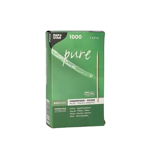 Fingerfood prikkers “pure” 6,8 cm met punt