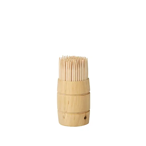 Tandenstokers, hout “pure” rond 6,8 cm in dispenserdoos