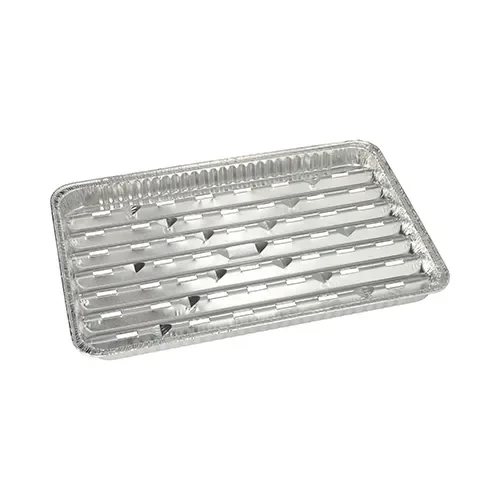 Aluminium BBQ schalen hoekig 2,5 cm x 23 cm x 34 cm