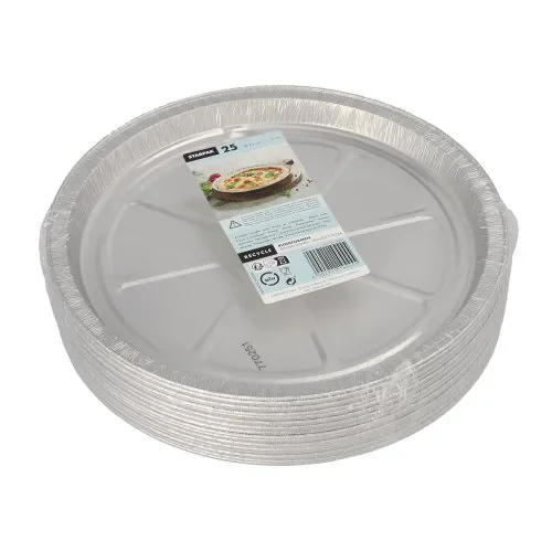 Pizzavormen, alu rond Ø 25 cm x 1,5 cm