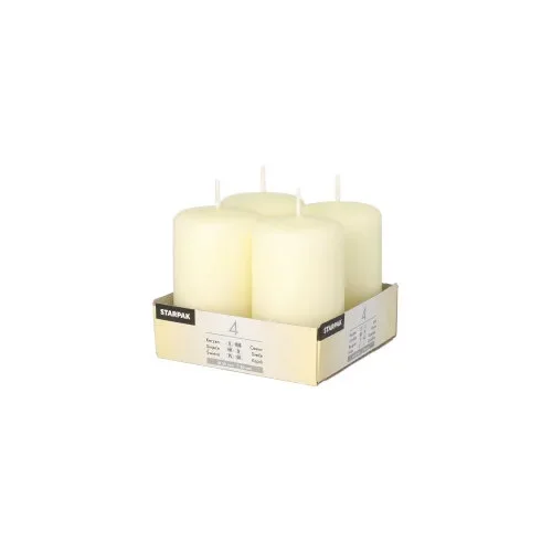 Stompkaarsen Ø 50 mm x 80 mm ivoor Ivory