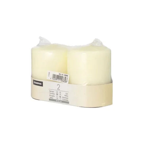 Stompkaarsen Ø 80 mm x 100 mm ivoor Ivory