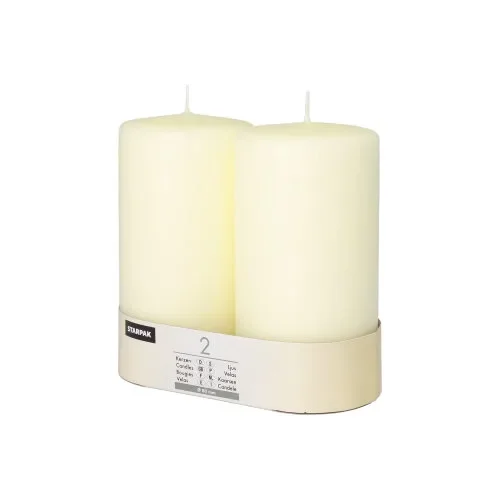 Stompkaarsen Ø 80 mm x 150 mm ivoor Ivory