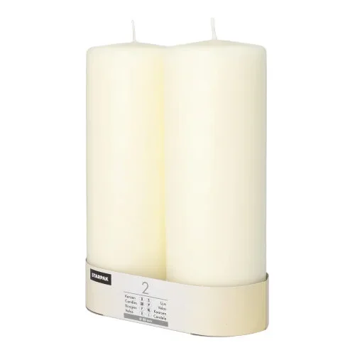 Stompkaarsen Ø 80 mm x 220 mm ivoor Ivory