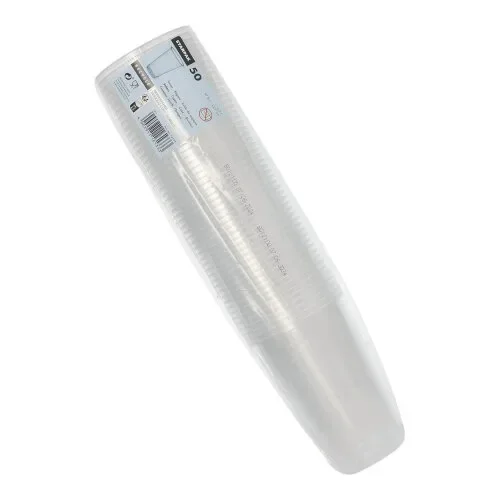 Drinkbekers, PP 0,5 l Ø 9,5 cm x 13,7 cm transparant met schuimkraag